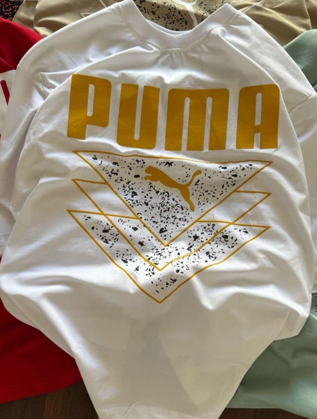 "Men’s Stylish Round Neck Puma Printed T-Shirts – Casual Wear (Pack of Multi Colors)"